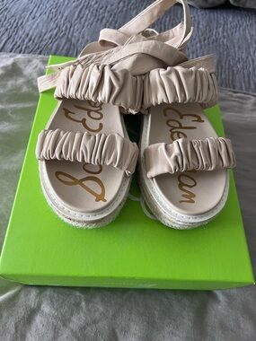 Sam Edelman Karin sandal, sand leather, size 7.5